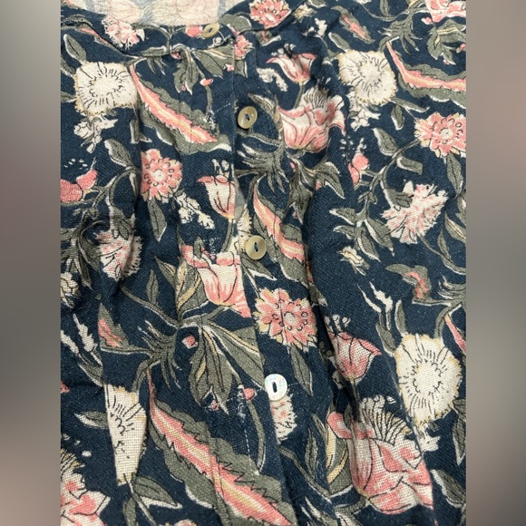 Anthropologie | Women's dRA Blue Floral Pattern Long Sleeve Jumpsuit size medium - Picture 4 of 6